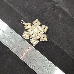 Vintage Sterling Silver Chris Tree Ornament Pendant